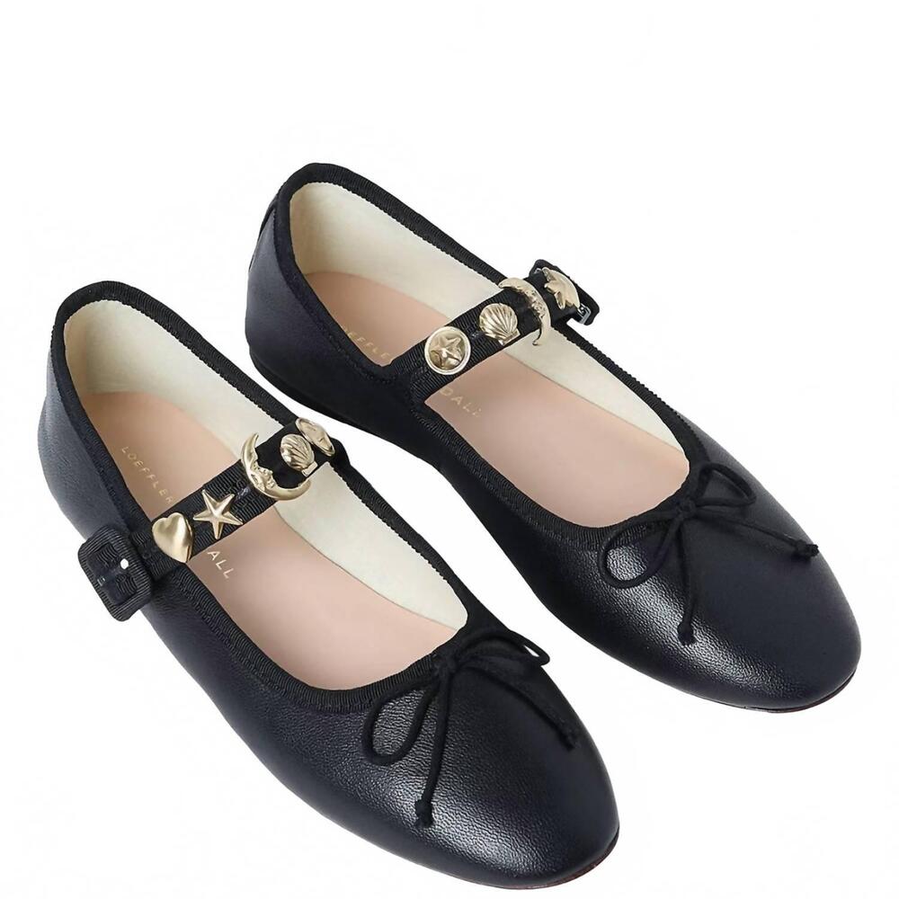 NEW LOEFFLER RANDALL women's chiara leather shoe in black - Picture 5 of 7